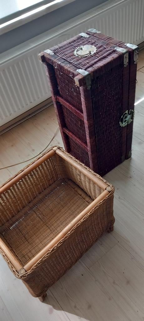 Rieten of rotan opberg manden? Zie foto's, Ophalen
