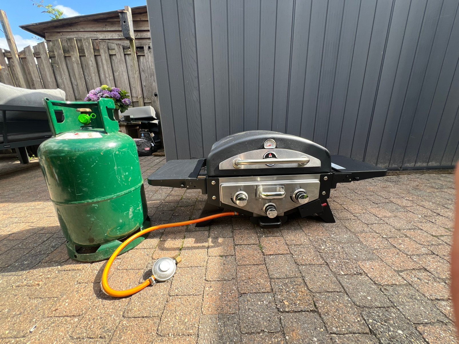 Jamestown grill gas bbq + gas, Ophalen, Zo goed als nieuw