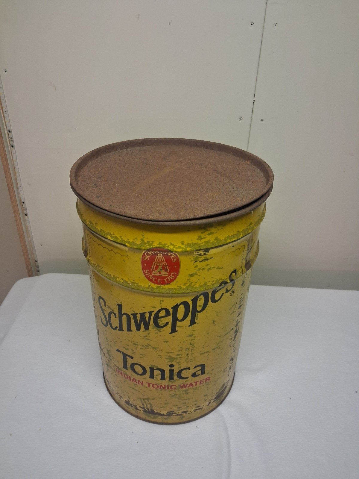Vintage Schweppes reclame blik, Ophalen of Verzenden, Gebruikt, Frisdrank