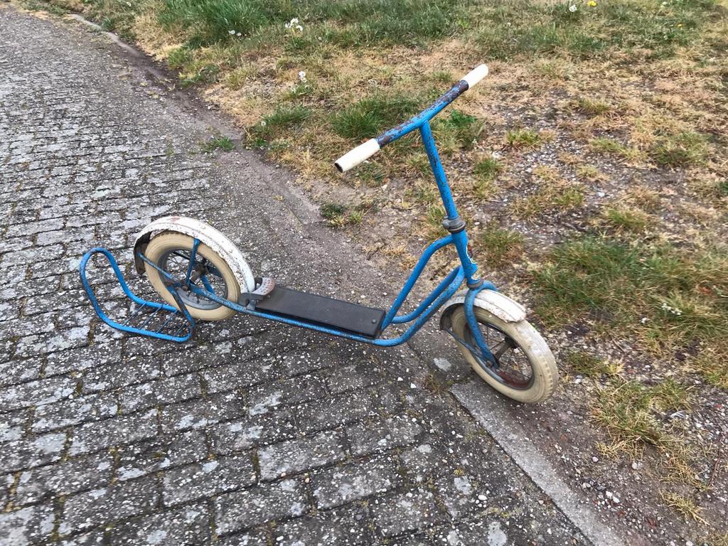 Vintage Autoped - Blauw - Gebruikt, Ophalen of Verzenden, Gebruikt, Gewone step