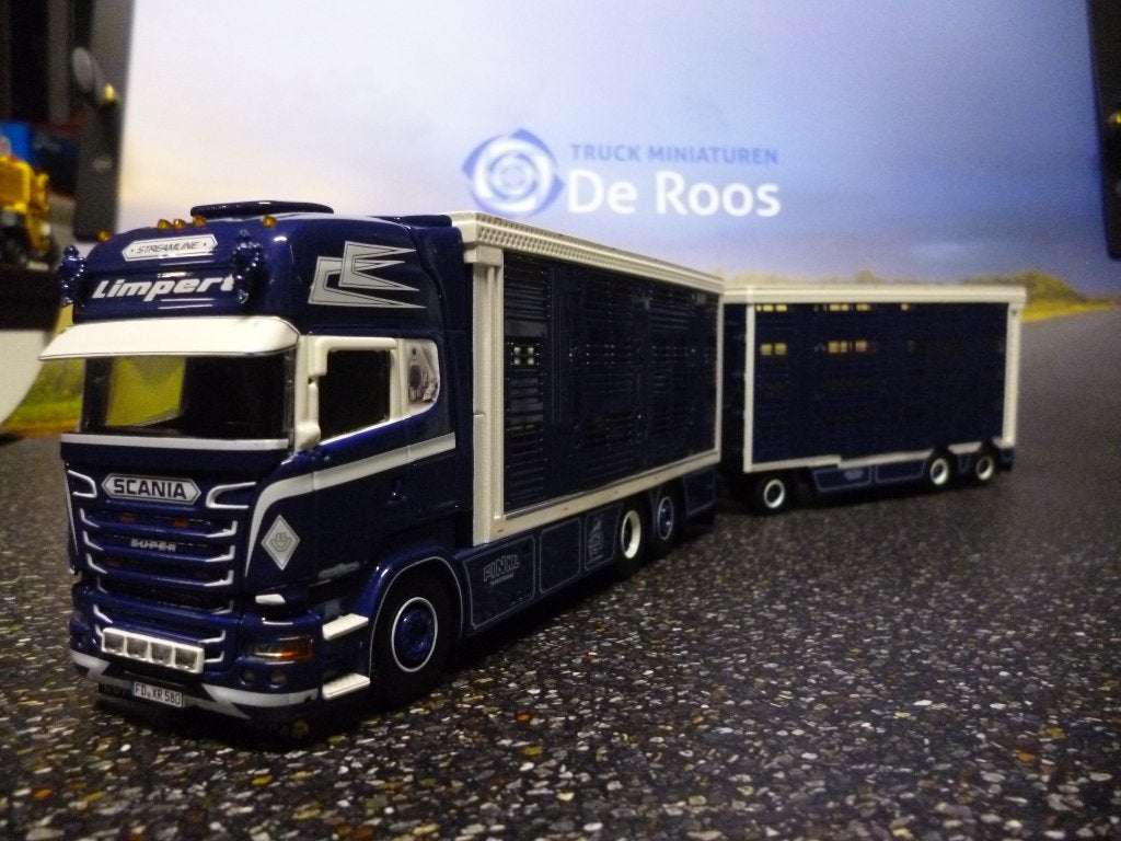Tekno Scania veecombi Limpert met certificaat, Ophalen of Verzenden, Nieuw, Bus of Vrachtwagen, Tekno