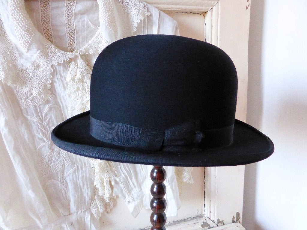 Mooie oude bolhoed / bowler maat 57     nr.36, Ophalen of Verzenden, Zo goed als nieuw