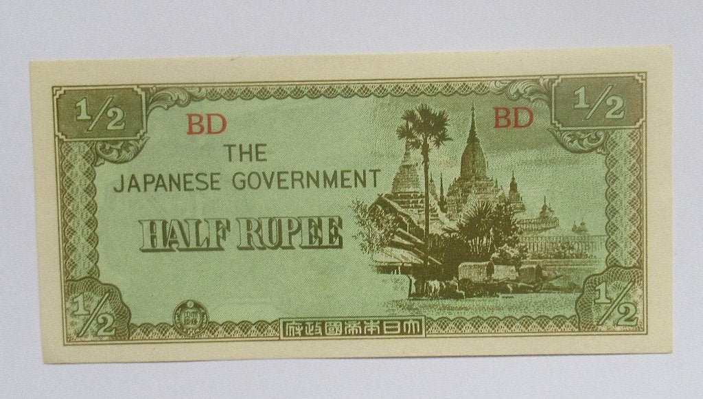 Birma ½ rupee 1942, Verzenden