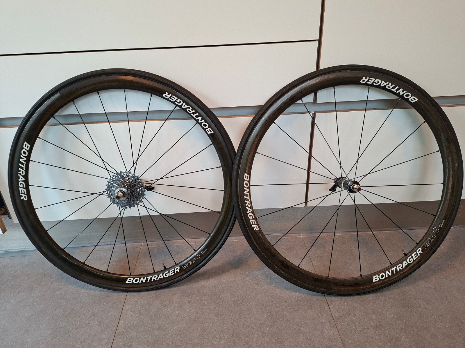 Bontrager Aeolus 3 D3 carbon wielset - tubular - SRAM 11-spe, Fietsen en Brommers, Wiel, Gebruikt, Racefiets, Ophalen of Verzenden