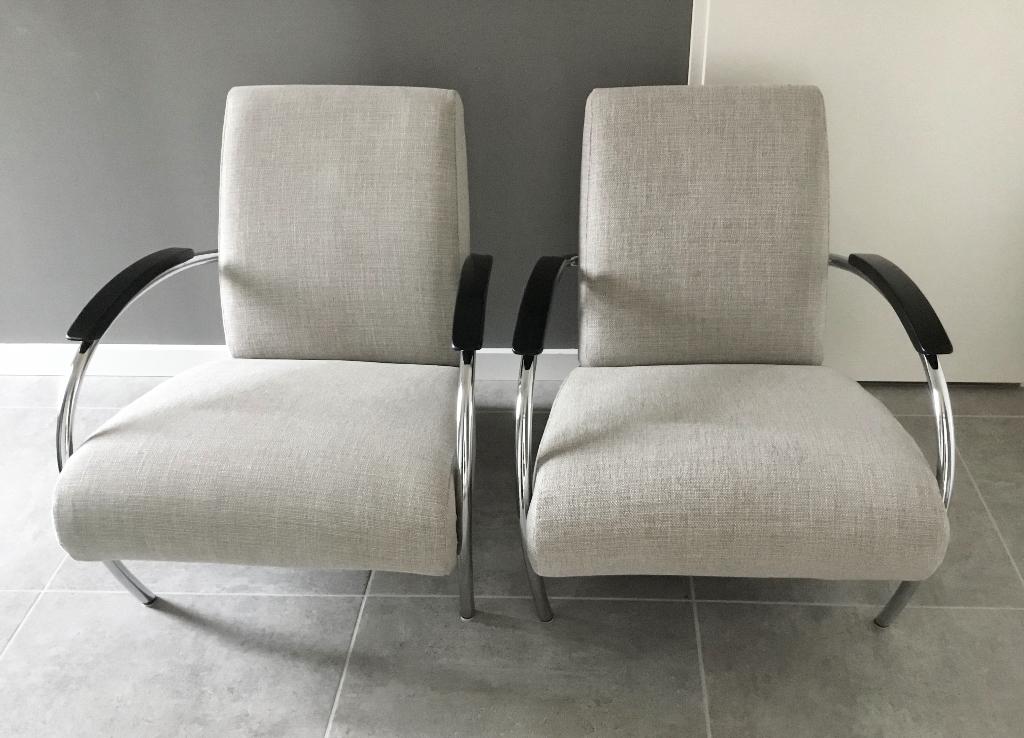 Tijdloze Gelderland fauteuil 5470 Jan des Bouvrie als nieuw, Huis en Inrichting, 75 tot 100 cm, Zo goed als nieuw, Stof, 50 tot 75 cm
