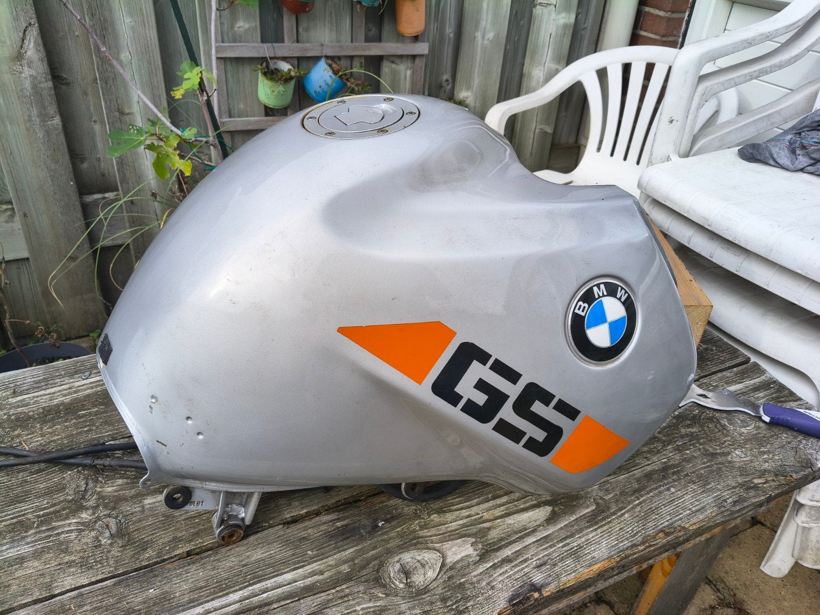 BMW R1100GS brandstoftank - Zilver met GS-logo, Ophalen of Verzenden, Gebruikt