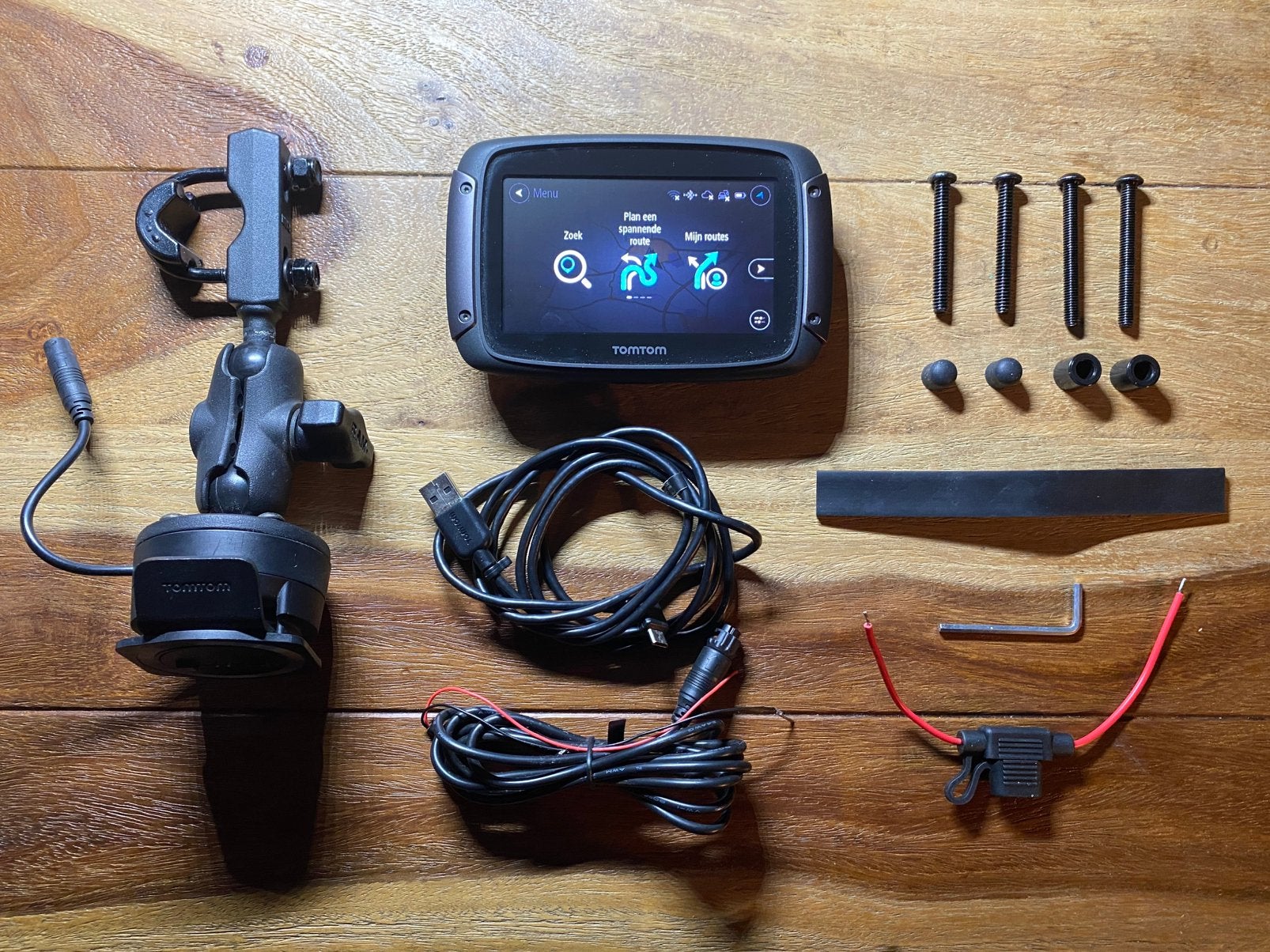 TomTom Rider 550 - Compleet om zo te monteren., Motoren, Ophalen of Verzenden, Gebruikt
