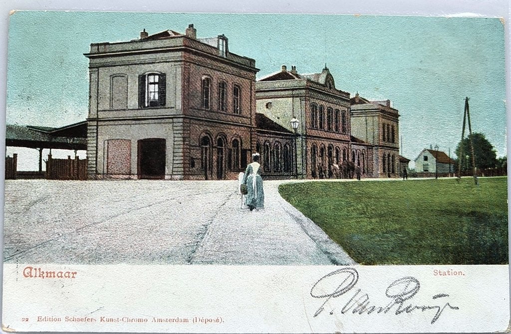 Ansichtkaart: Alkmaar, 1905 - fraai !, Ophalen of Verzenden, Voor 1920, Gelopen, Noord-Holland