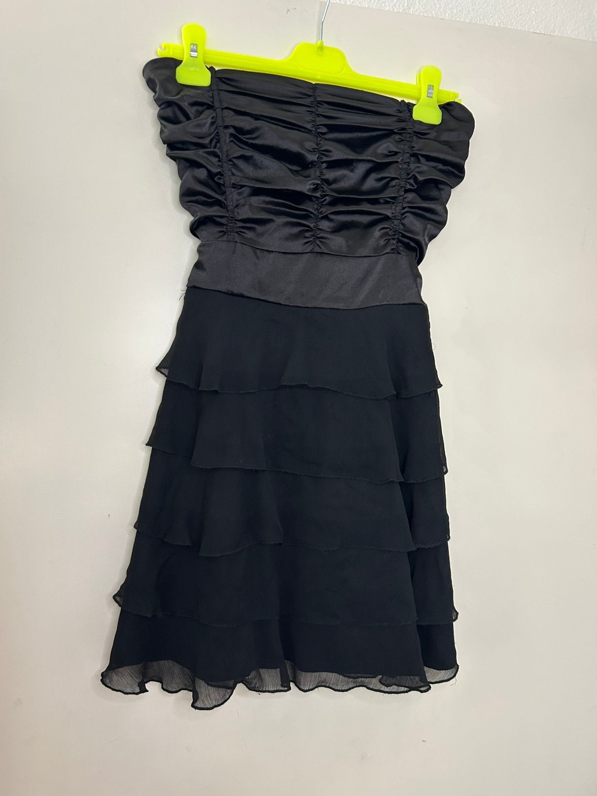 Bandeau zwart dames jurkje | maat XS/34 | strapless, Zwart, Cocktailjurk, Ophalen of Verzenden, Maat 34 (XS) of kleiner