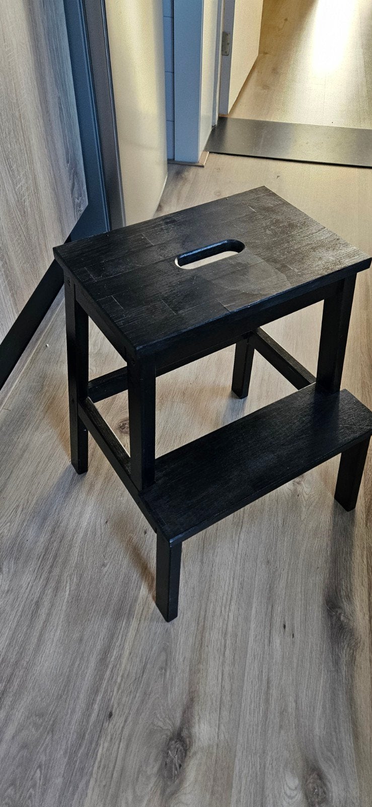 IKEA BEKVÄM krukje - Zwart houten opstapje, Ophalen, Gebruikt, Hout