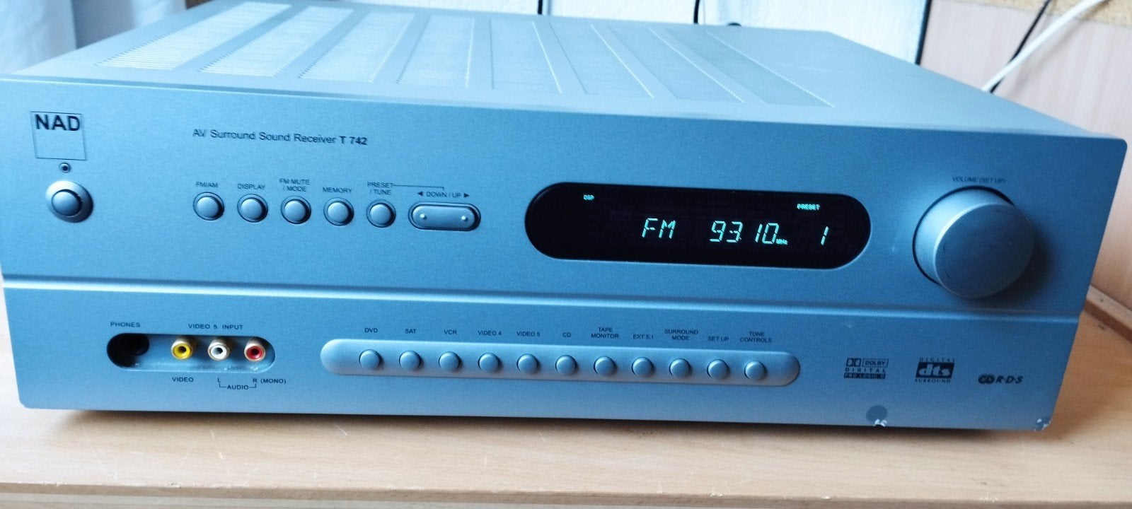 Nad T742 Surround receiver, Gebruikt, 70 watt of meer, 5.1-systeem, Overige spelers