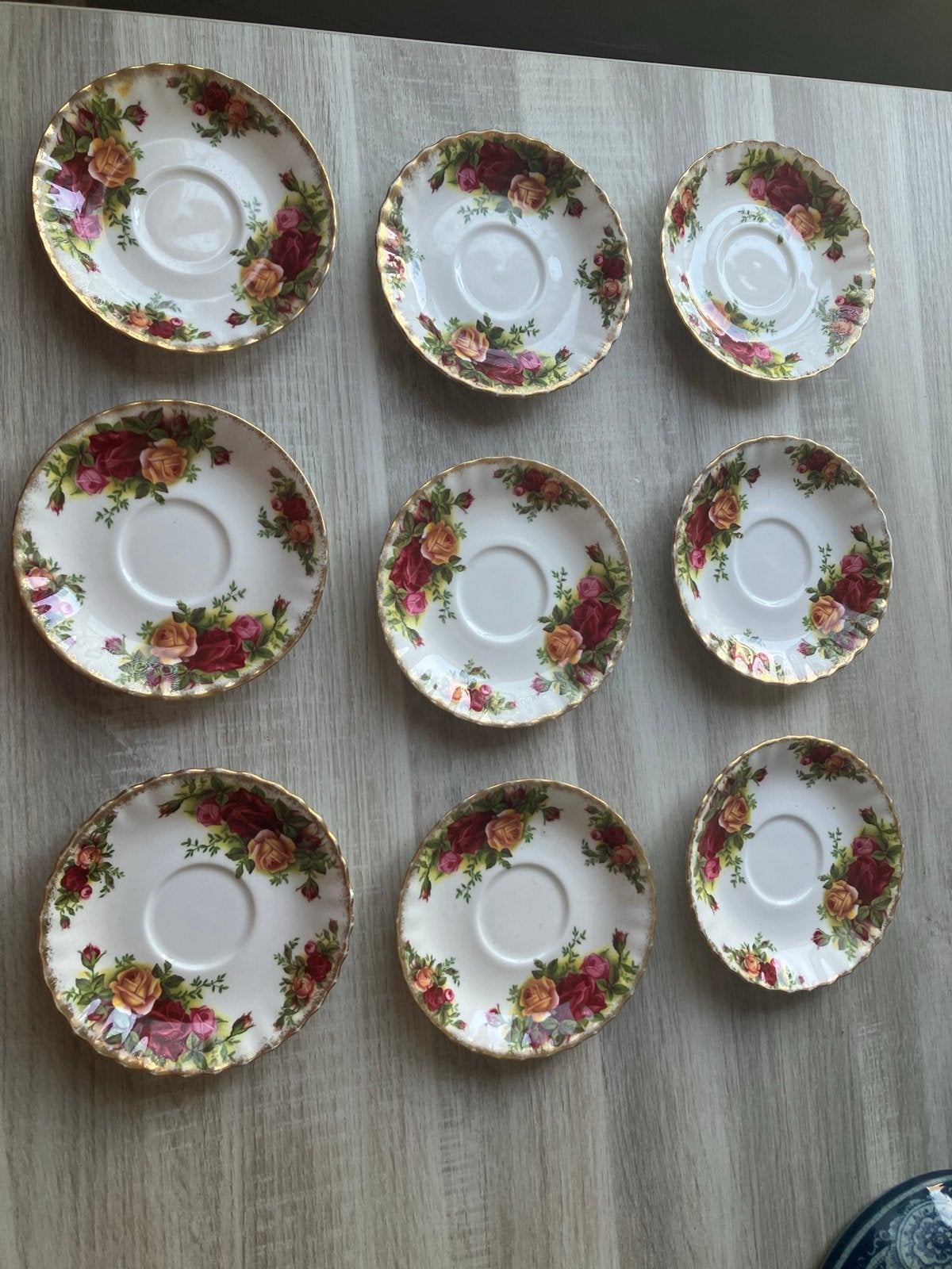 Royal Albert Old Country Roses schotels (9 stuks), Ophalen of Verzenden