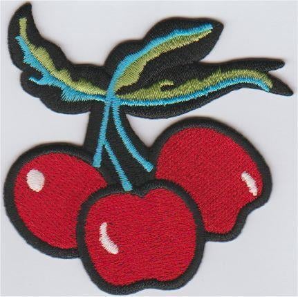 Kersen stoffen opstrijk patch embleem #2, Ophalen of Verzenden, Nieuw, Shirt