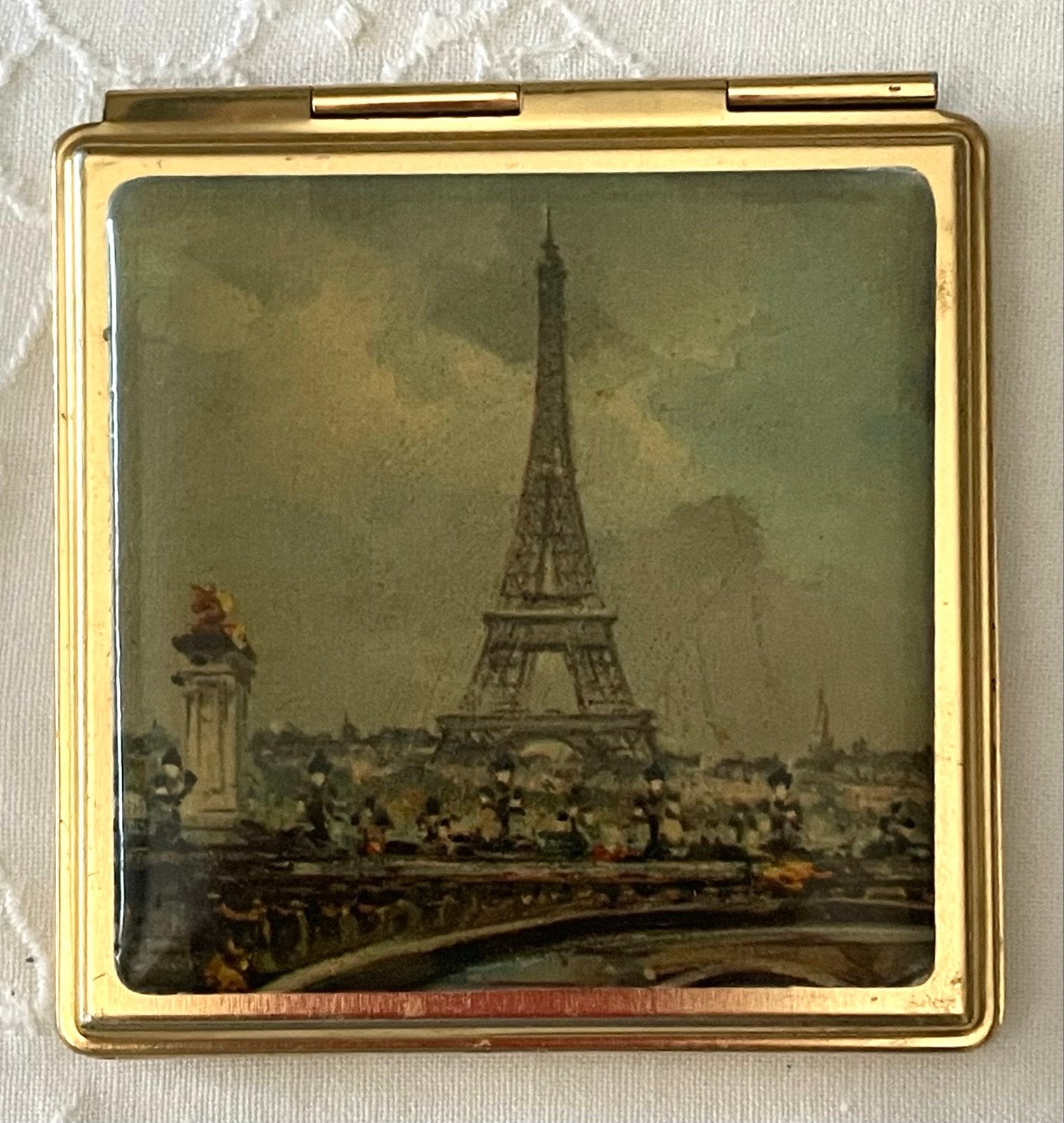 Vintage sigarettenkoker met Eiffeltoren design, Ophalen of Verzenden, Gebruikt, Overige typen