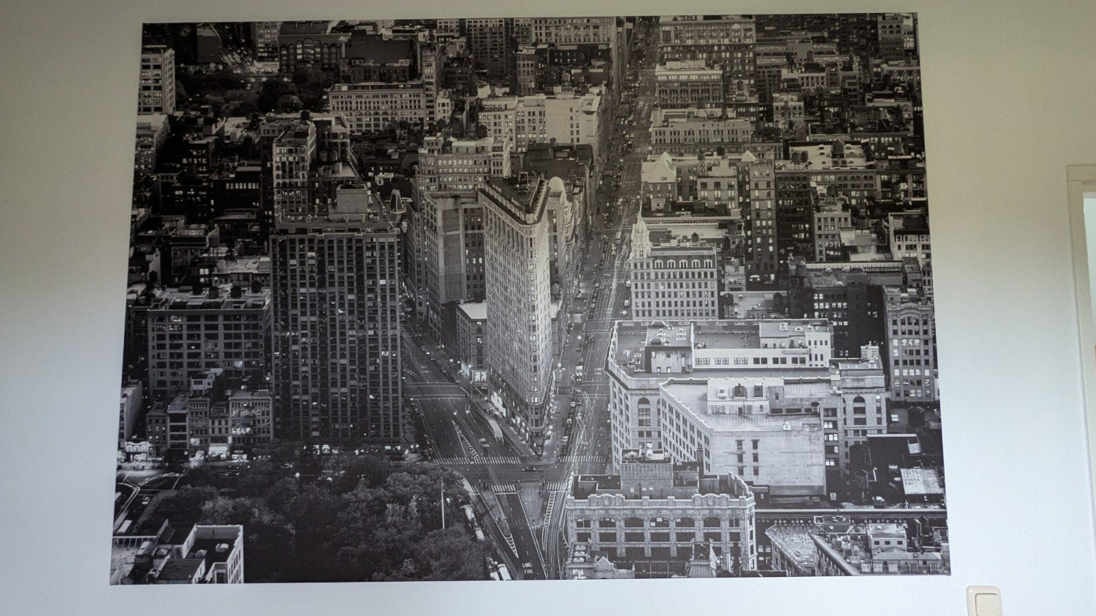 XXL Canvas New York: Flatiron & kleiner Skyline (IKEA PREMIÄ, Ophalen, Zo goed als nieuw, 125 cm of meer