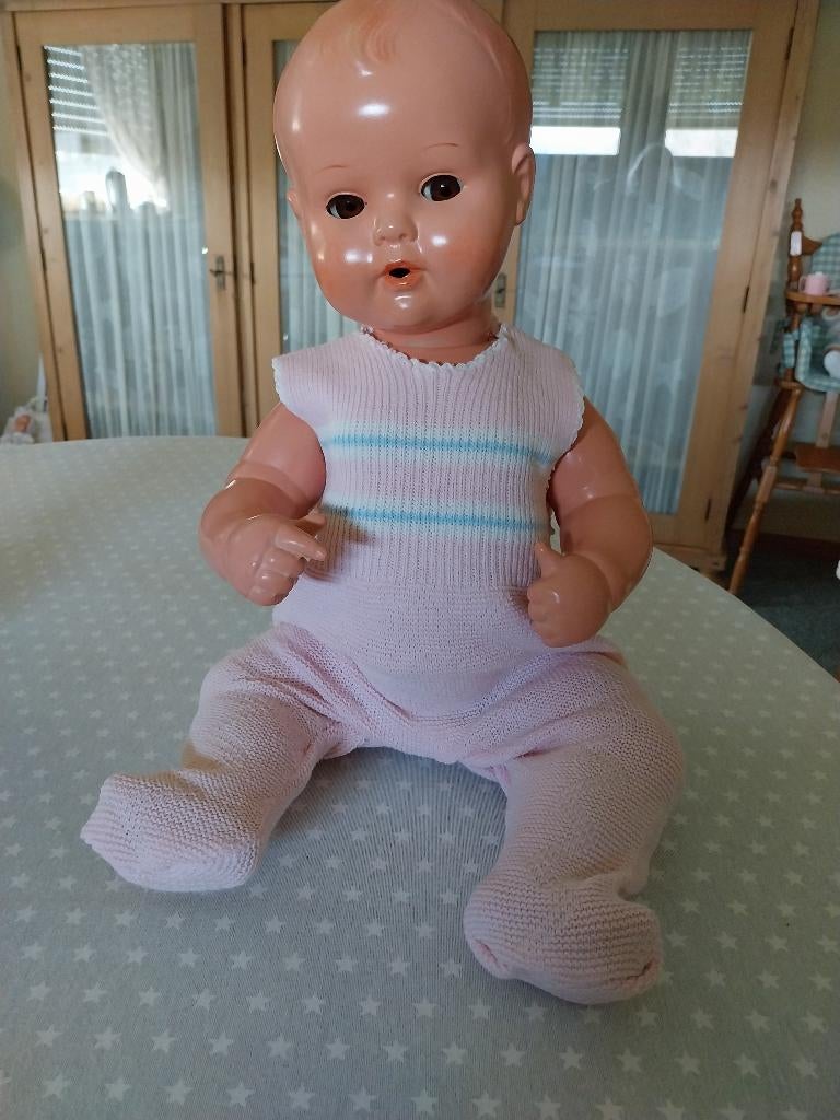 Schildkröt babypop Strampeltje, Verzamelen, Poppen, Gebruikt, Pop, Verzenden