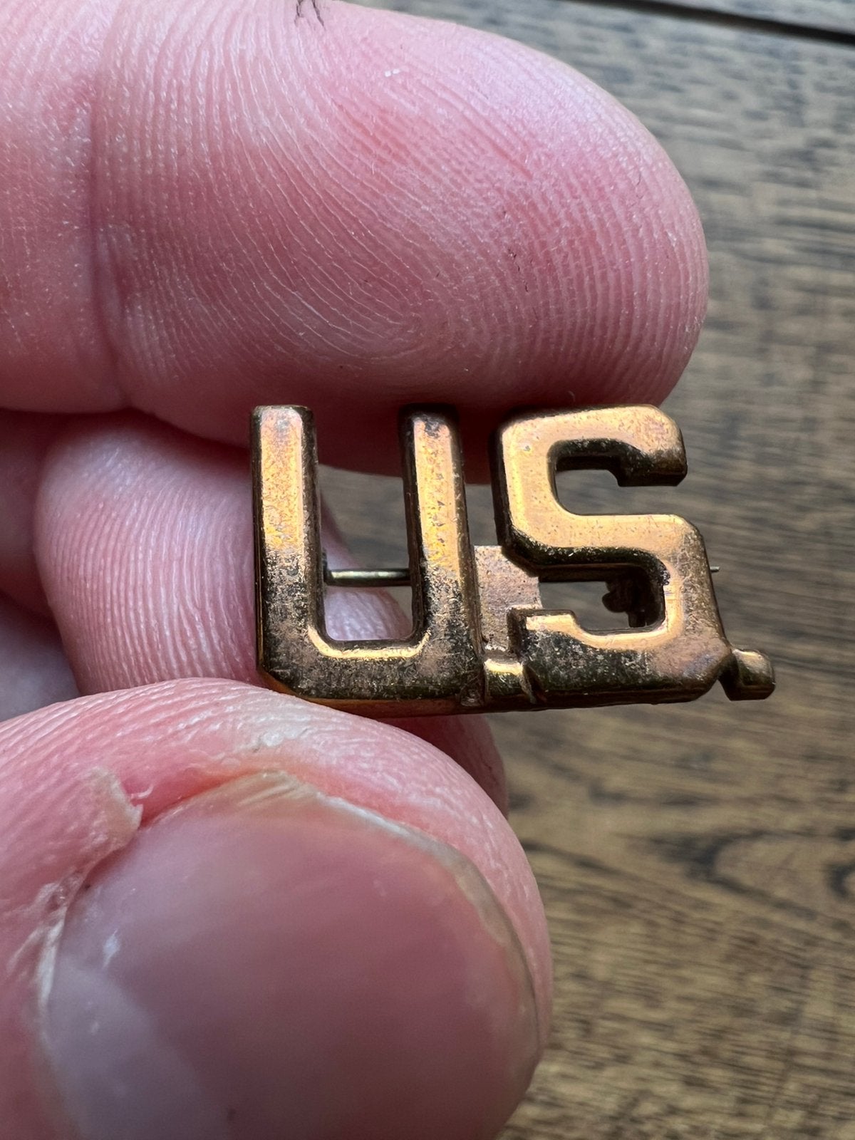WO2 Amerikaans insignia embleem US pinback, Amerika, Verzenden, Embleem of Badge