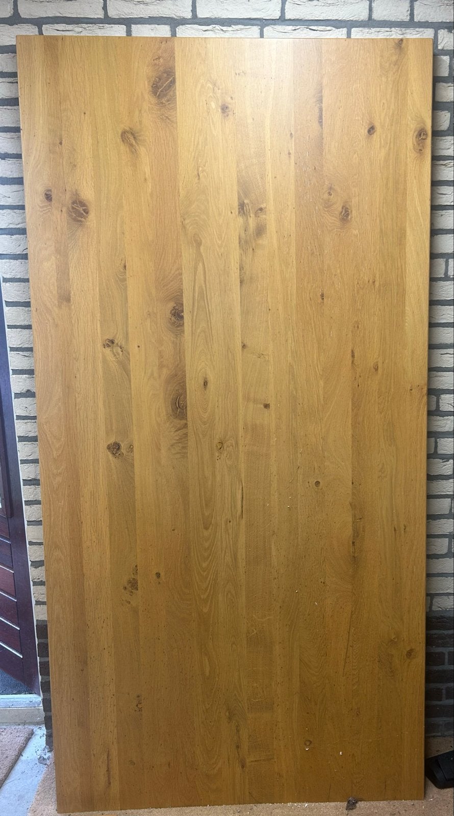 Eikenhouten salontafel en eettafel set