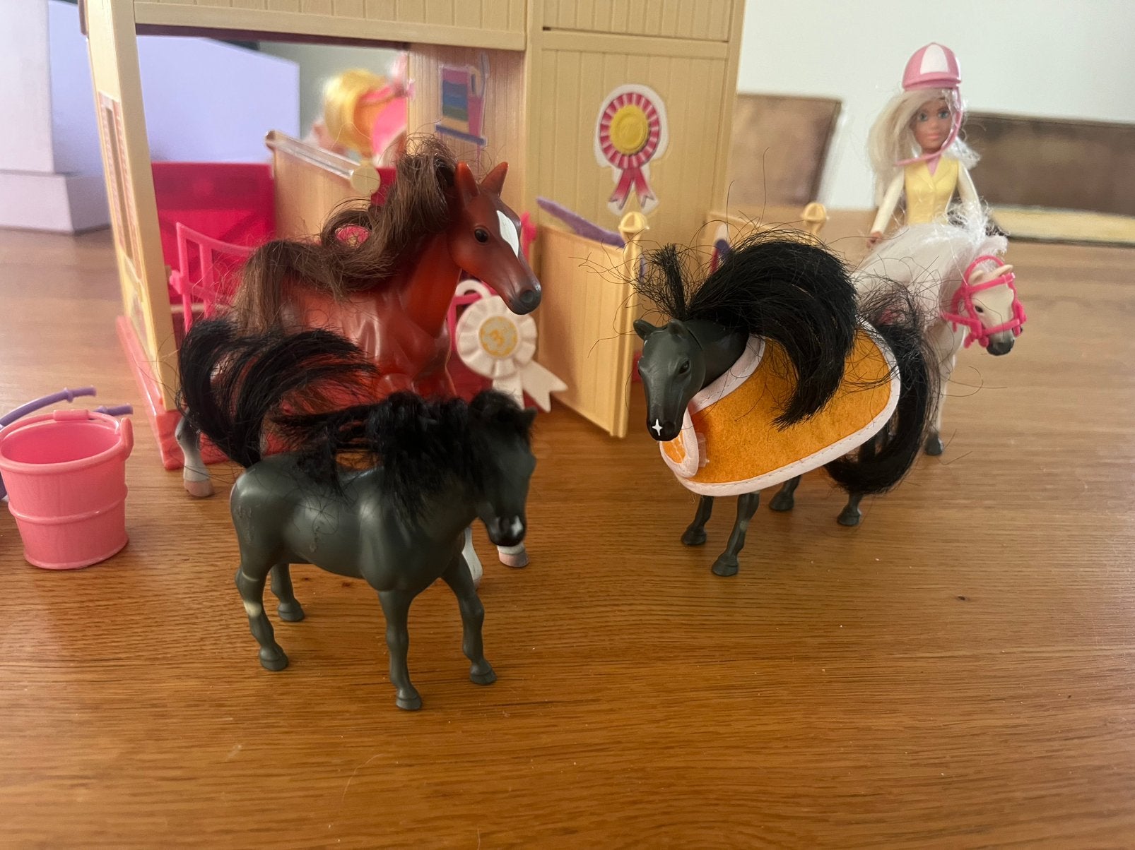 Speelgoed Paarden stal met paardjes, Ophalen of Verzenden, Gebruikt