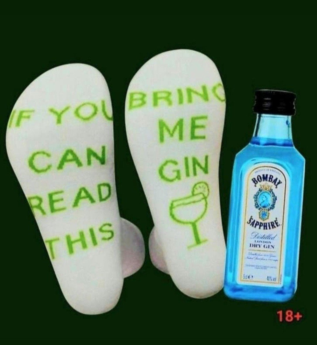 GIN SOKKEN + MINI FLESJE GIN, Ophalen of Verzenden, Nieuw