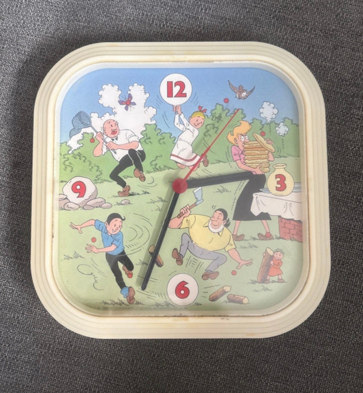 Suske en wiske klok werkend OUD, Ophalen of Verzenden, Suske en Wiske, Gebruikt, Overige typen