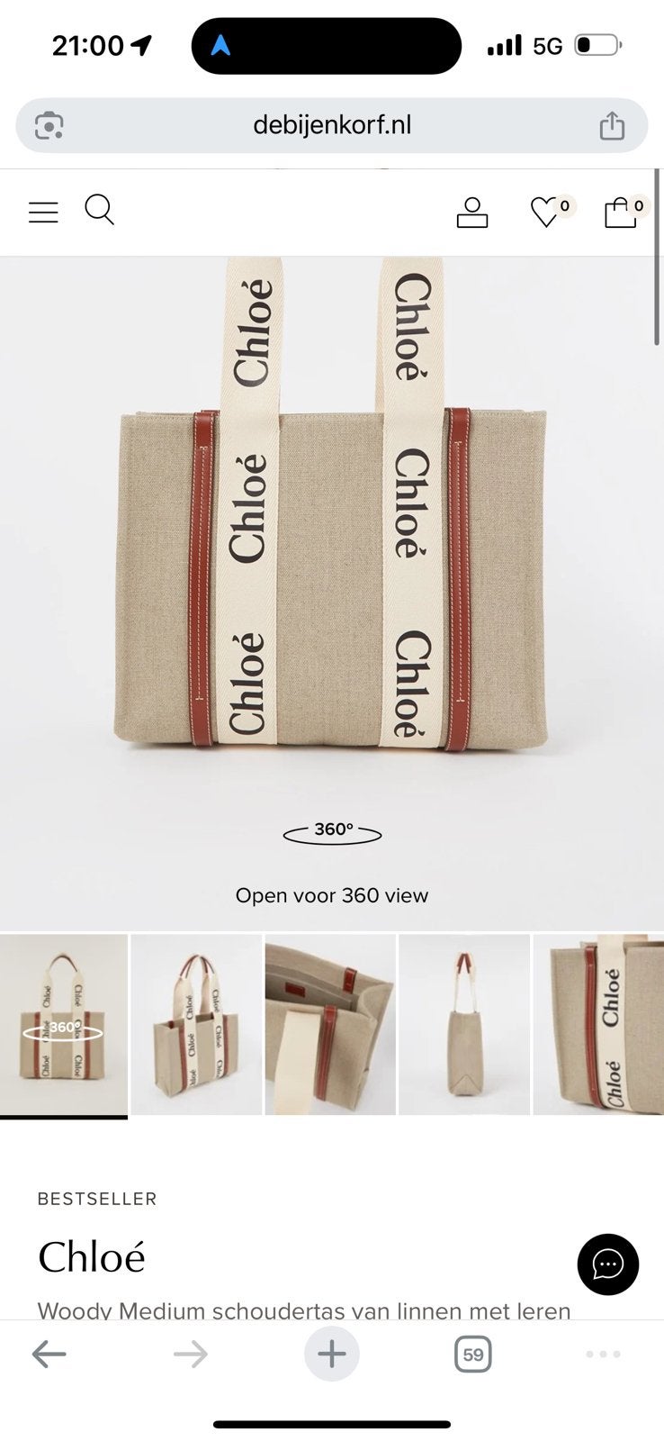 Chloé dames tas met rits nieuw, Sieraden, Tassen en Uiterlijk, Tassen | Damestassen, Ophalen of Verzenden, Nieuw
