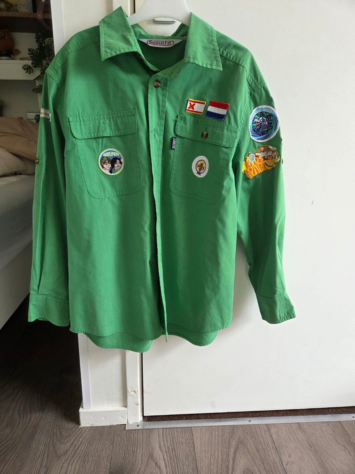 Groene Scouting Blouse Maat 140 - Zo goed als nieuw, Verzamelen, Ophalen of Verzenden, Zo goed als nieuw