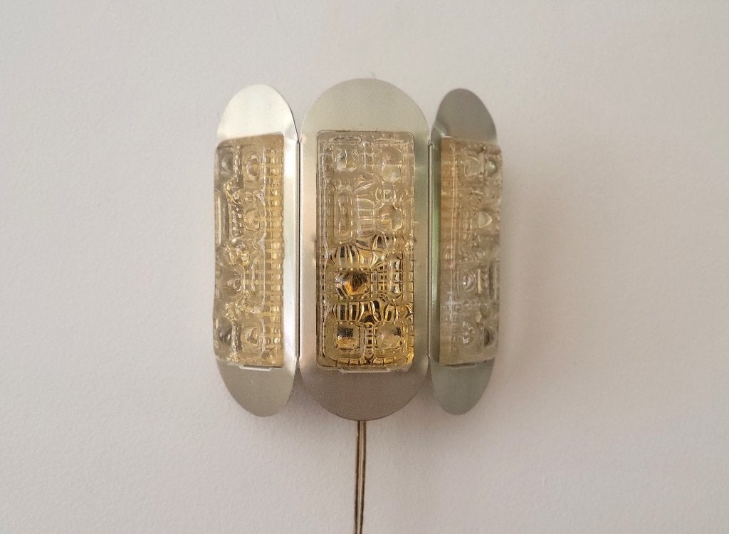 Vintage Deense wandlampen van Vitrika, Gebruikt, Ophalen of Verzenden, Glas, Vintage design, Deens design, Mid Century Modern