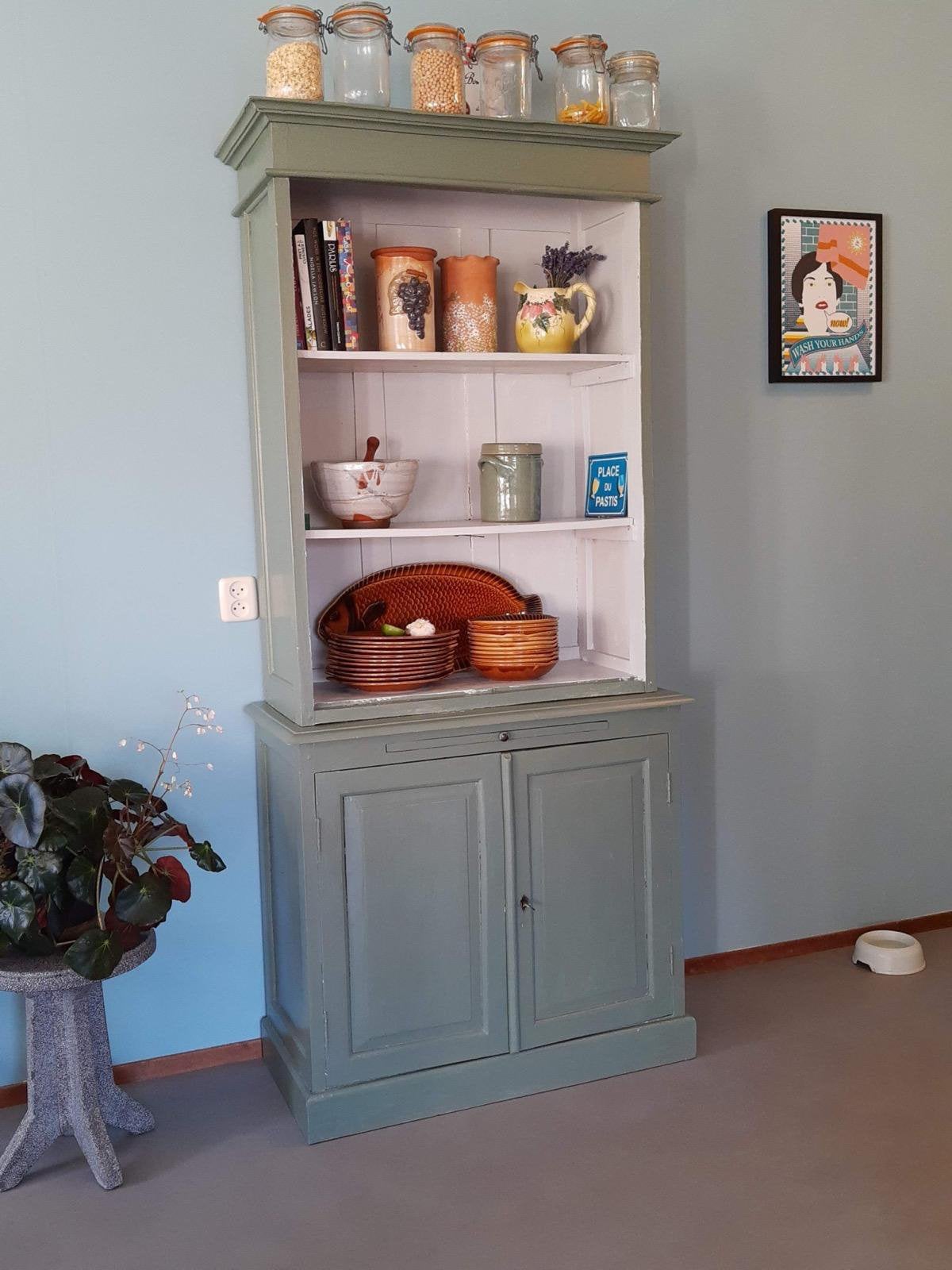Houten buffetkastje, Huis en Inrichting, Kasten | Buffetkasten, Ophalen, Gebruikt, Vintage, 50 tot 100 cm