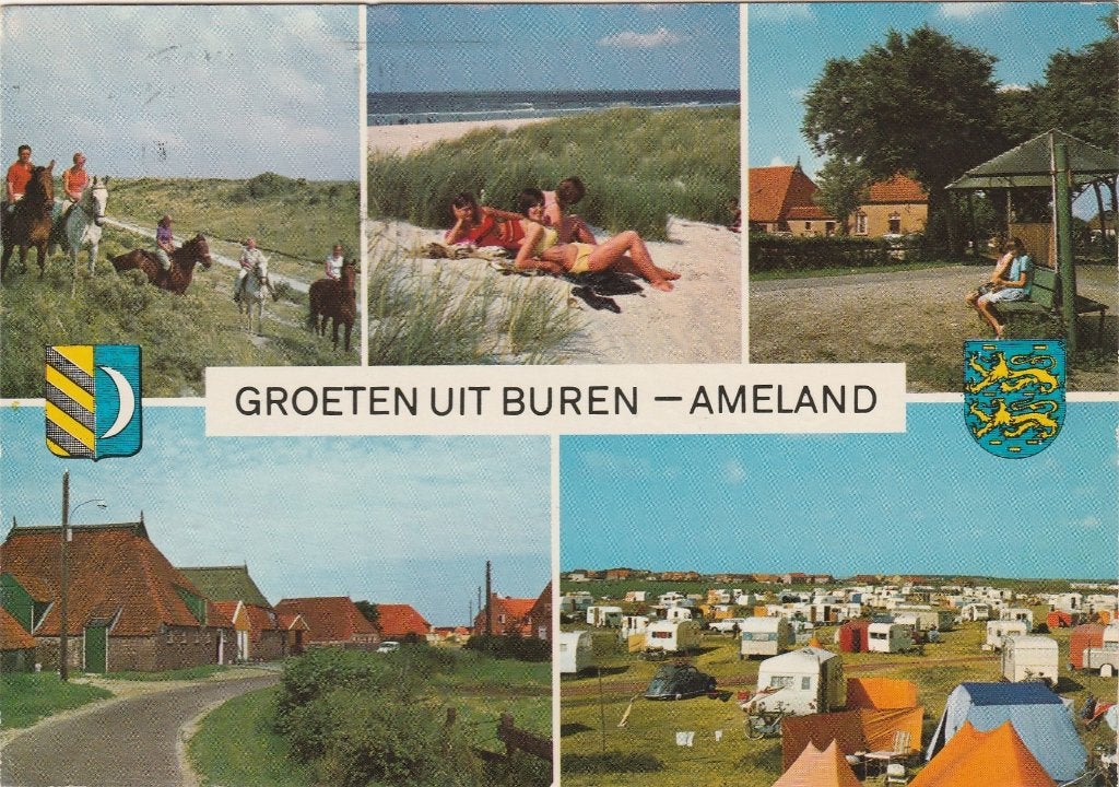 BUREN Paarden Panorama Camping Groeten, Verzenden, 1980 tot heden, Gelopen, Waddeneilanden
