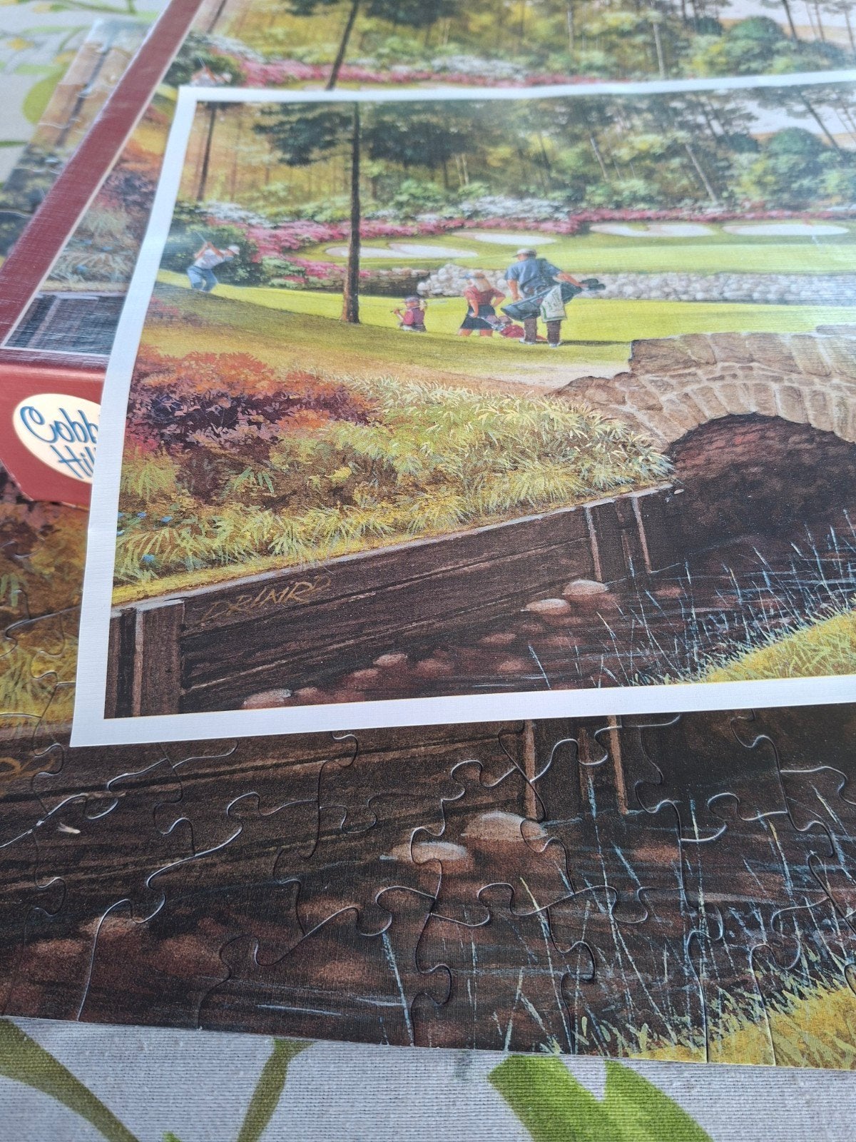 Cobble Hill Golfbaan Puzzel 275 Stukjes Grote Stukken, Hobby en Vrije tijd, Ophalen of Verzenden, Minder dan 500 stukjes, Gebruikt
