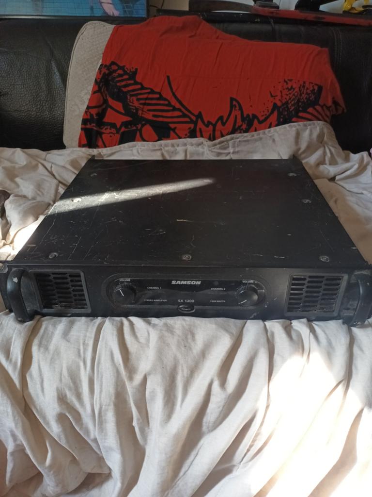 Samson SX 1200 versterker, Ophalen of Verzenden, Gebruikt, 1000 watt of meer, P.A.