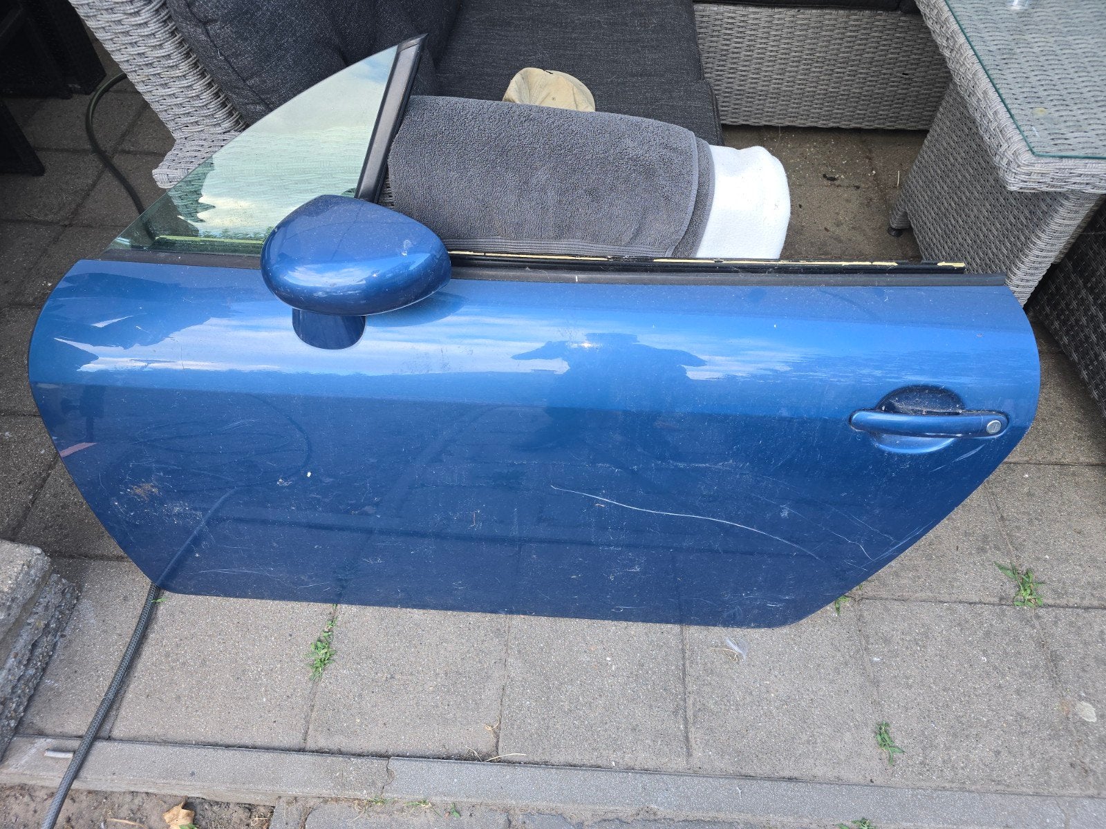 Audi TT mk1 bestuurdersdeur - Blauw, Ophalen, Gebruikt, Deur, Voor
