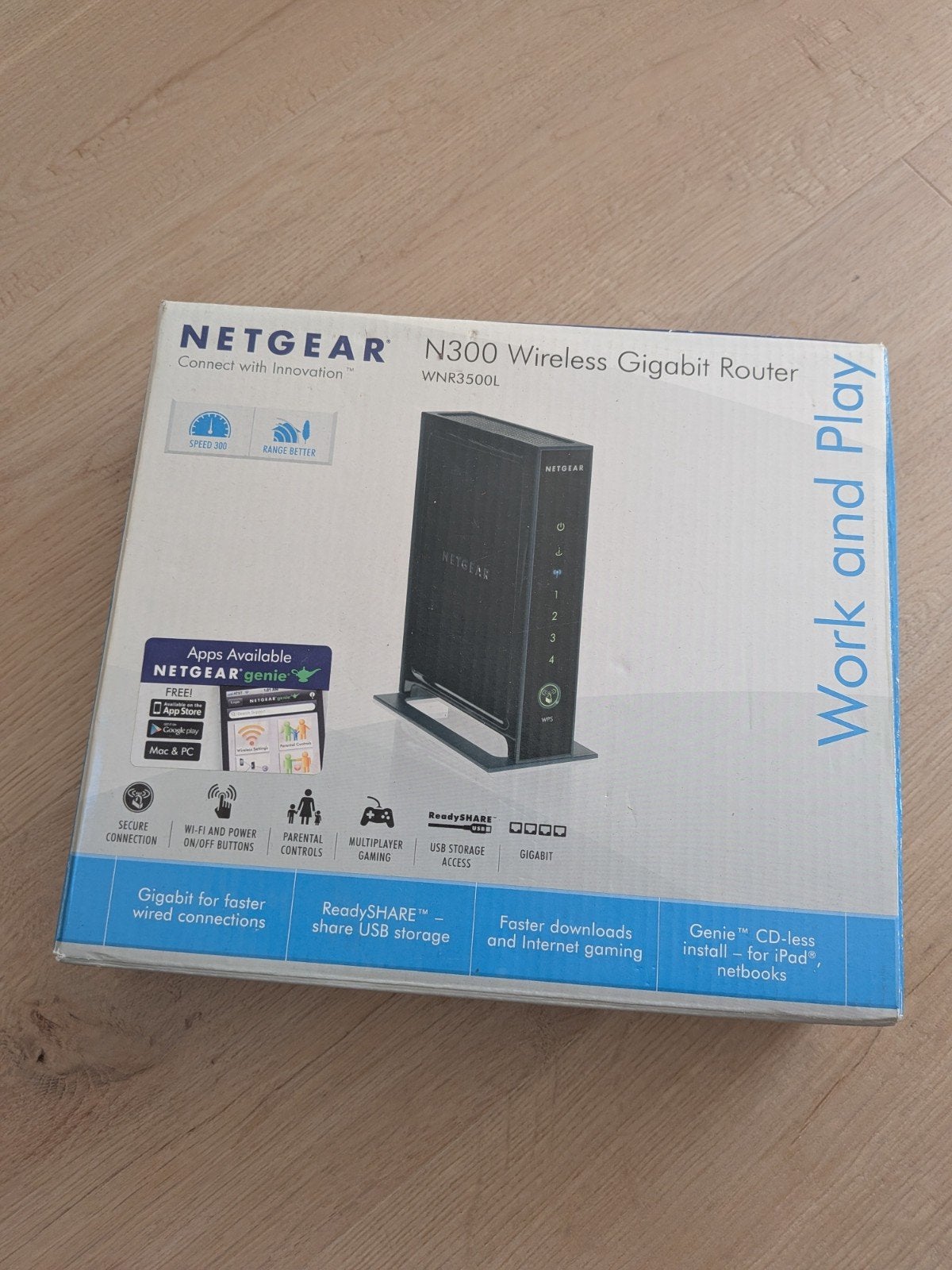 Nieuwe NETGEAR N300 Wireless Gigabit Router WNR3500L, Ophalen of Verzenden, Nieuw, Router, NETGEAR