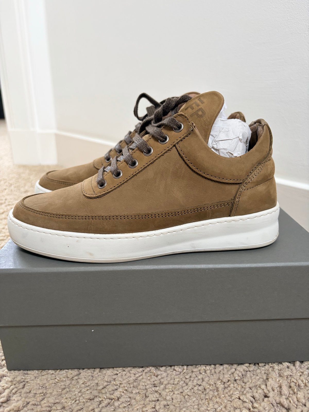 Filling Pieces Low Top Plain Lane Nubuck Green sneakers, Kleding | Dames, Ophalen of Verzenden, Gedragen, Groen, Sneakers of Gympen