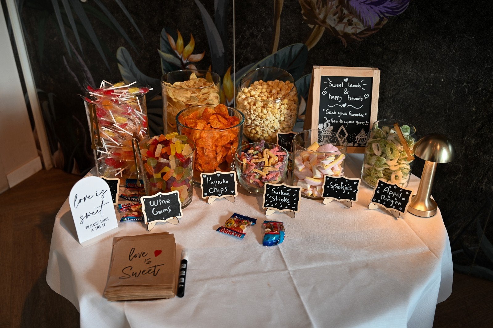 Glazenpotten voor snoeptafel, Eén persoon, Cadeaubon