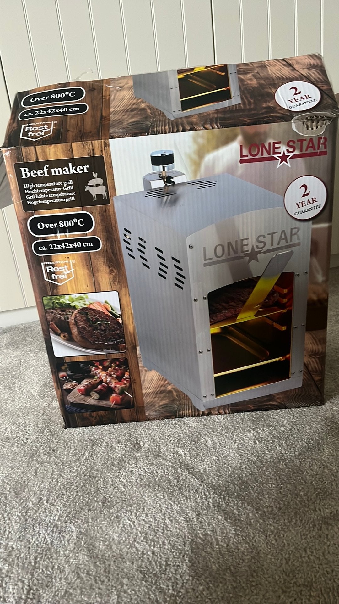 Lonestar beefmaker, Ophalen, Nieuw