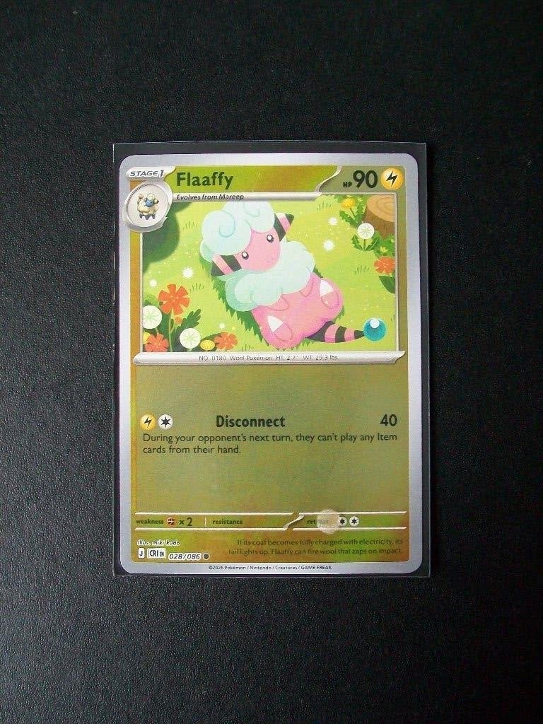 2616: Nieuwe Pokemon Kaart Holofoil FLAAFFY HP 90 (028/086), Verzenden, Nieuw, Losse kaart, Foil