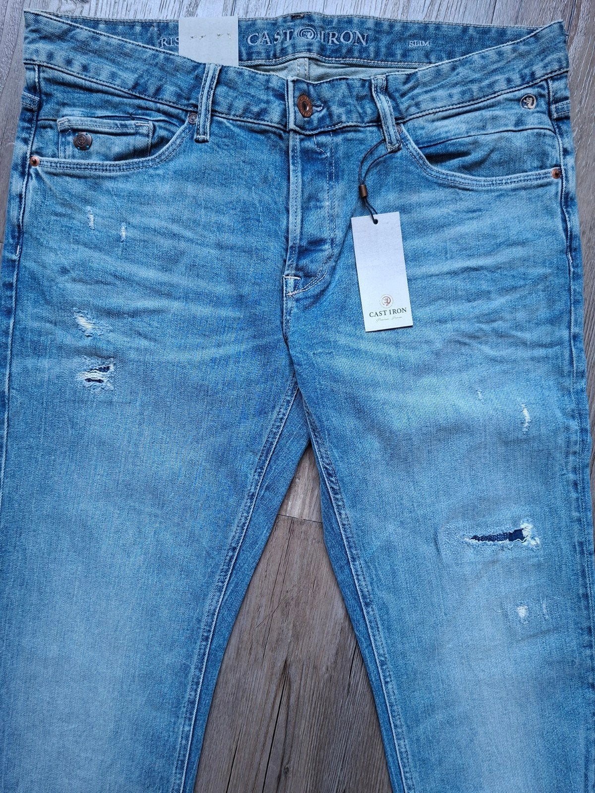 CAST IRON Riser slimfit jeans W36 L36, W36 - W38 (confectie 52/54), Blauw, Nieuw, Ophalen of Verzenden