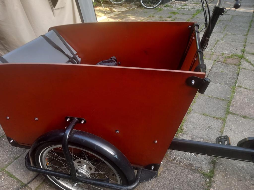 Babboe Big-E bakfiets met huif - Ideaal voor kinderen, Gebruikt, Elektrisch, 2 kinderen, Trommelrem