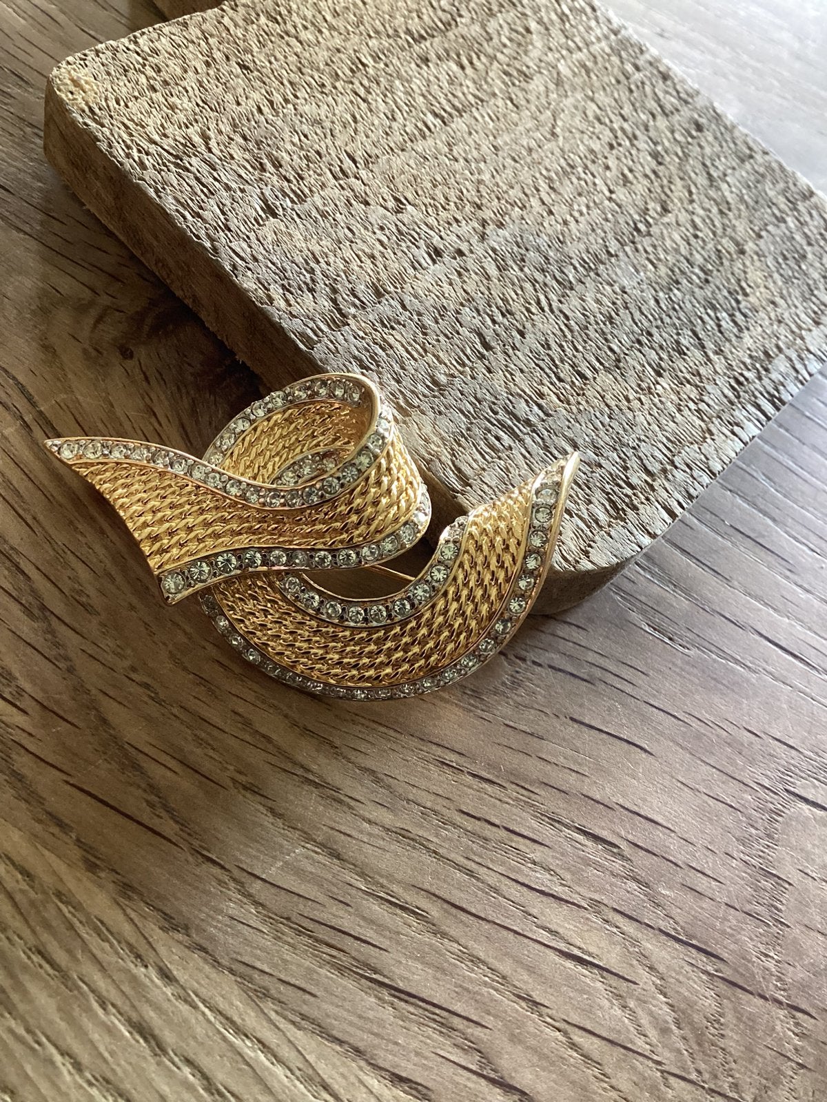 Nina Ricci broche, Verzenden, Gebruikt, Goud, Overige materialen