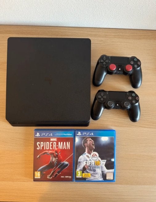 Playstation 4 + 2 controllers & spellen, Met 2 controllers, Ophalen of Verzenden, Original, 500 GB