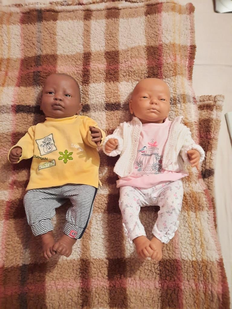 2x baby pop 53 cm 1 van the doll factory per stuk, Ophalen of Verzenden, Nieuw, Babypop