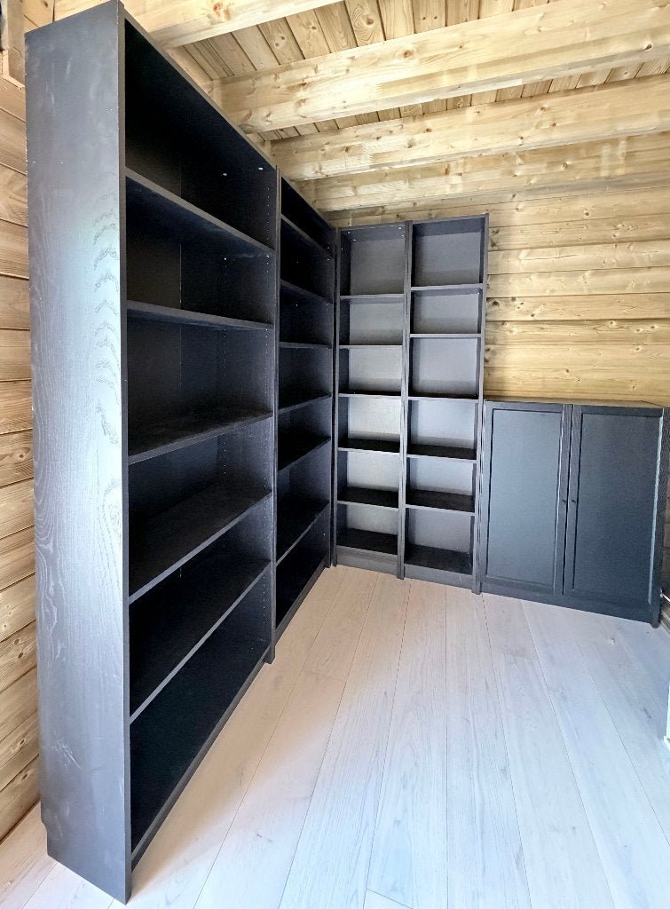 Billy IKEA boekenkast zwart, Ophalen, Met deur(en), 200 cm of meer, 50 tot 100 cm
