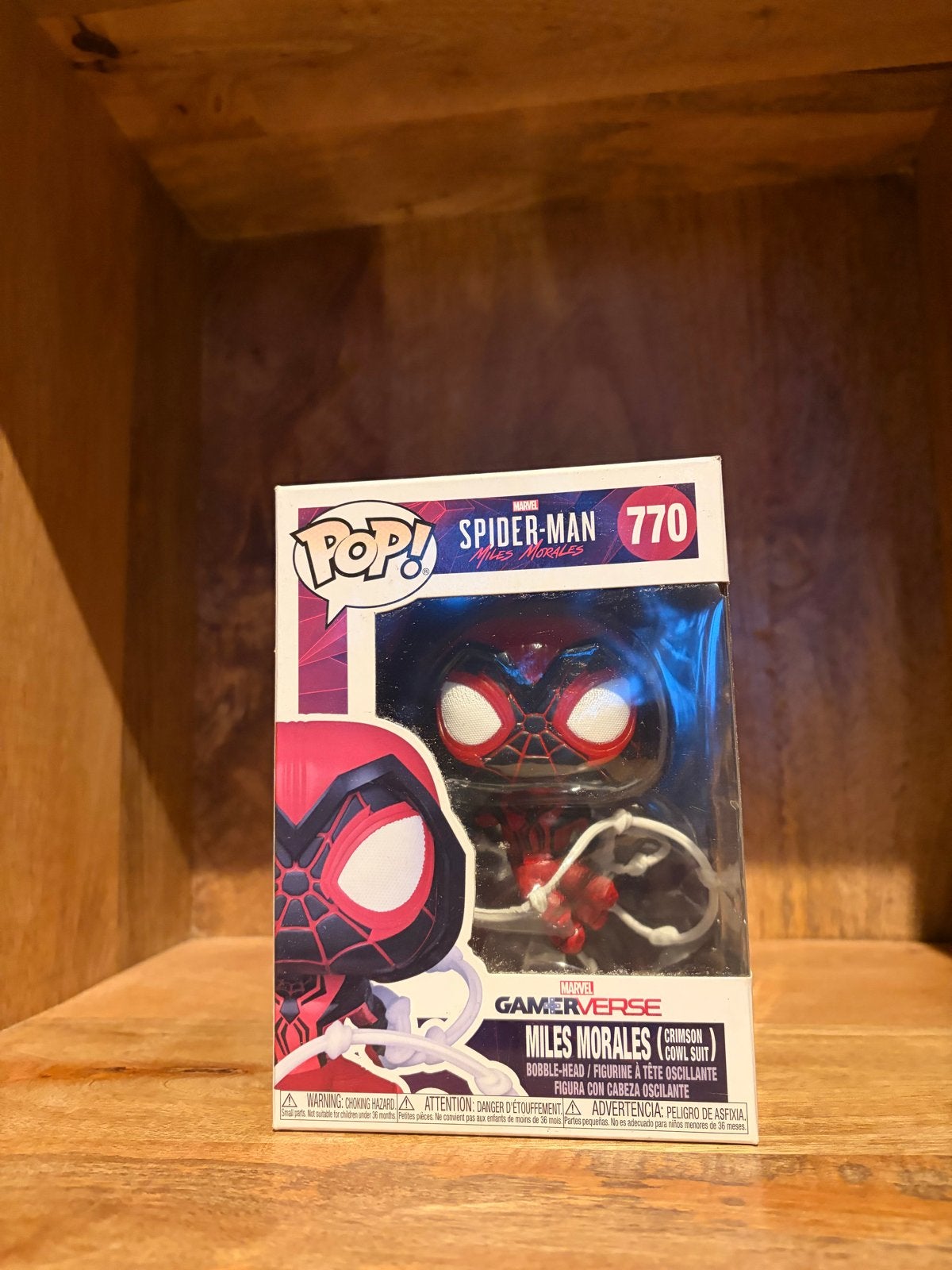 Funko Pop! Spider-Man Miles Morales (Crimson Cowl Suit), Ophalen of Verzenden, Gebruikt