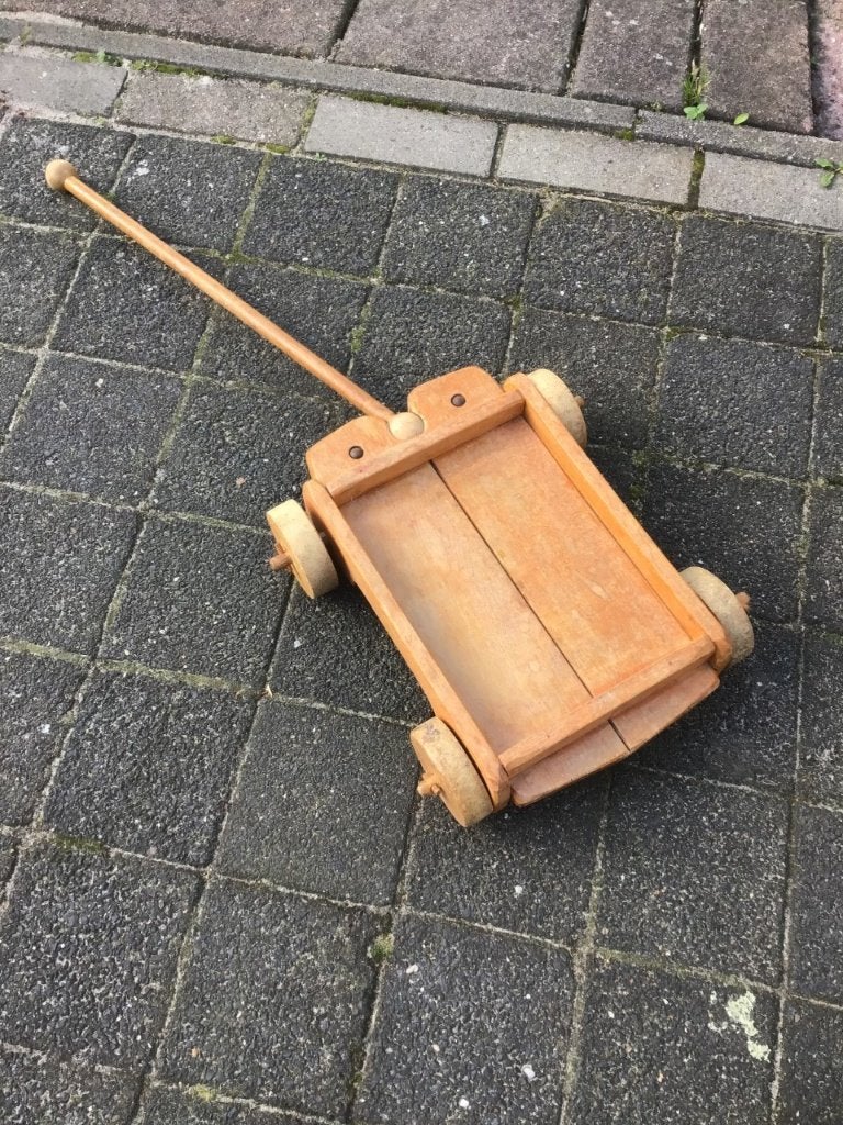 houten trekkar, Ophalen of Verzenden, Gebruikt