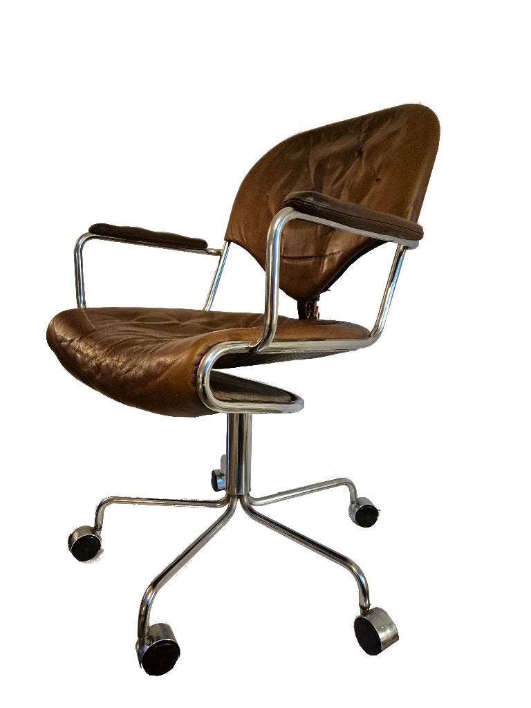 Schitterende vintage Dux Lars Larson design stoel swivel, Ophalen, Gebruikt, Overige kleuren, Bureaustoel
