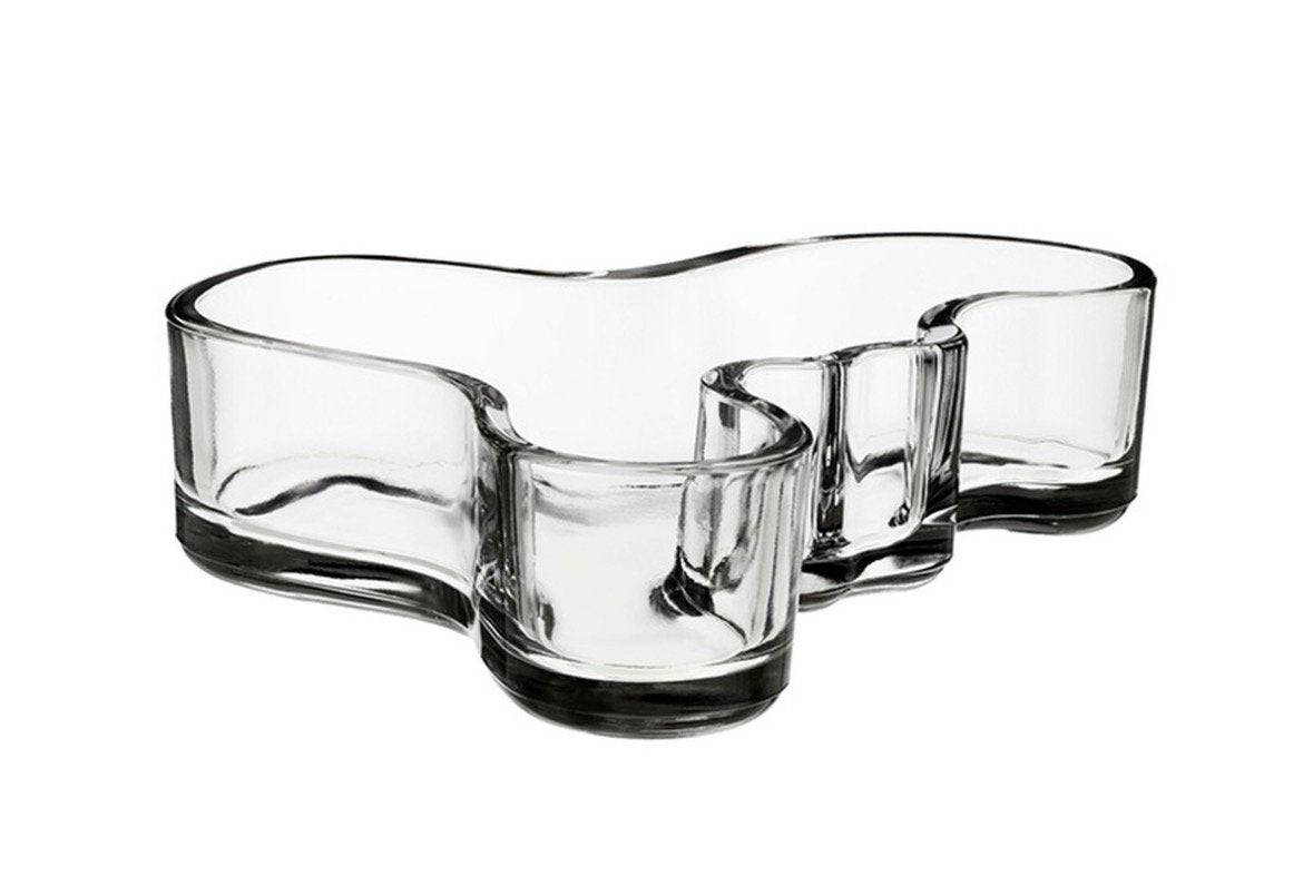 ZGAN Iittala Alvar Aalto glazen schaal of theelichthouder, Ophalen of Verzenden