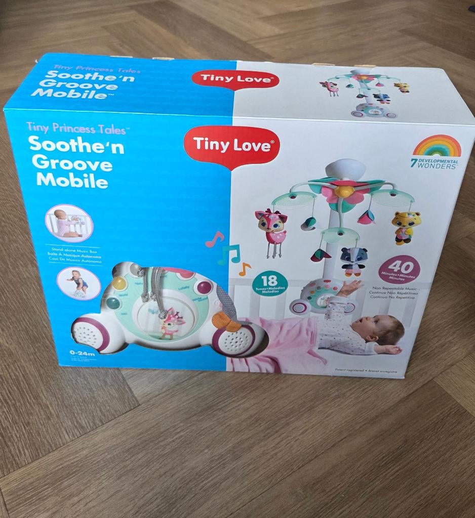 Tiny Love Soothe ‘n Groove Mobile, boxmobiel, Ophalen, Zo goed als nieuw, Mobiel, Met geluid