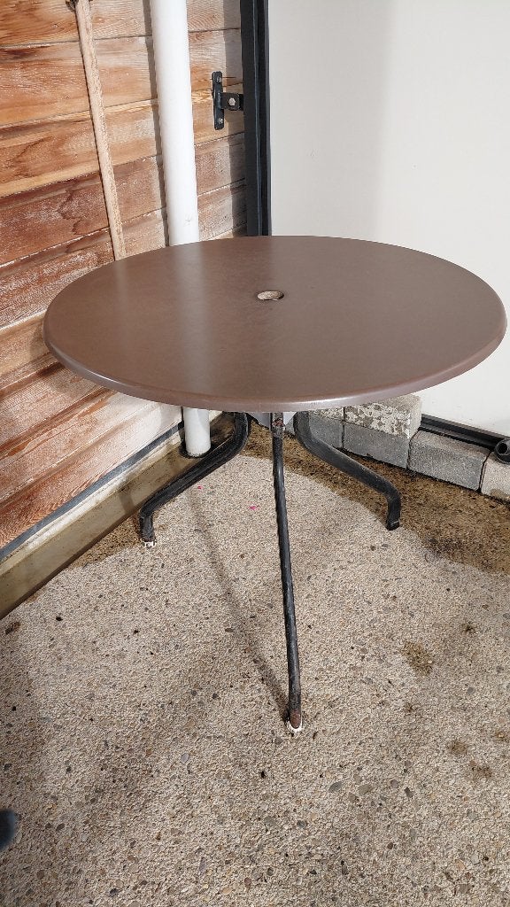 Ronde tuintafel 80 cm doorsnee, Tuin en Terras, Ophalen, Gebruikt, Rond, Kunststof